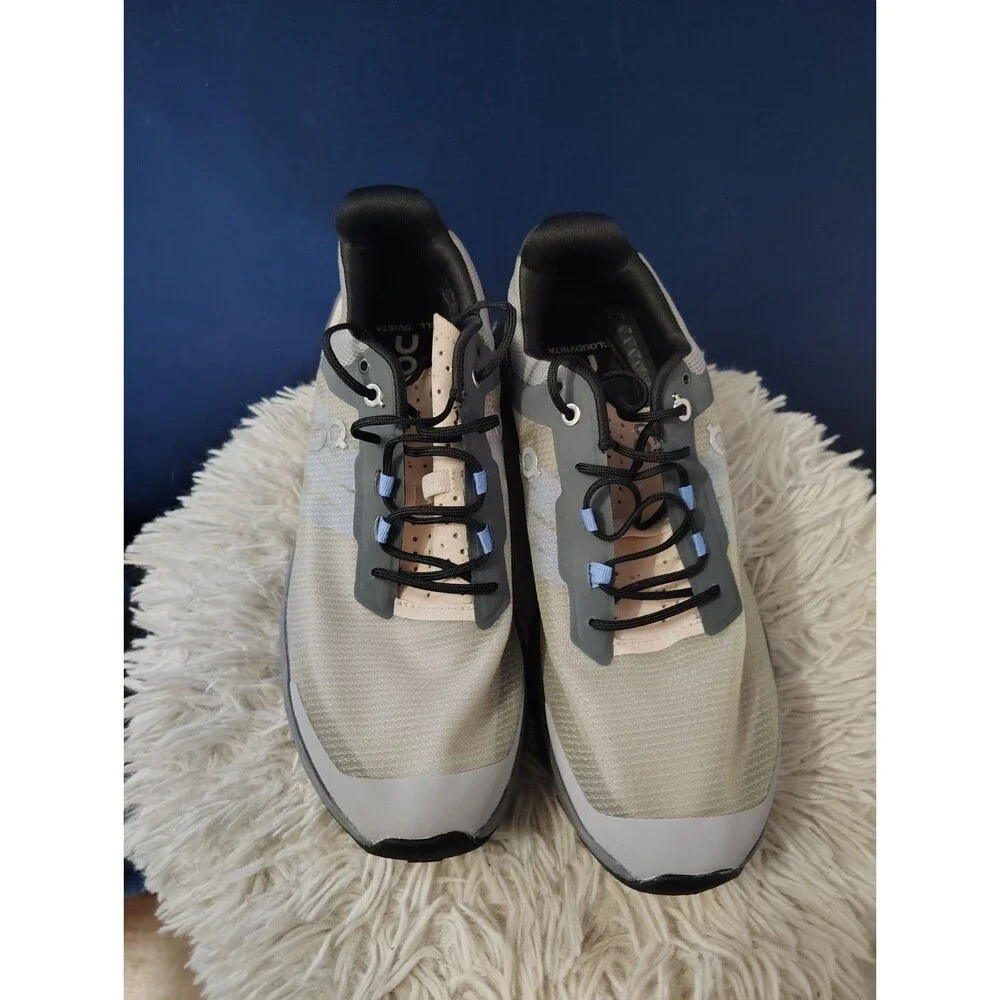 On Cloudvista Sneakers Women's Alloy Black Lace Up Trail Running Shoes Size 10